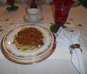 Spaghetti on Zucchini Noodles